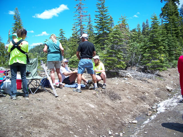 Saturday June 26th : Action at Robinson Flat - 29.7 Mile Aid Station