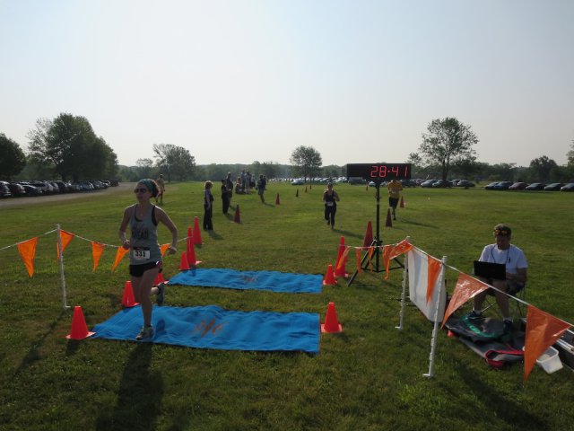Among the first finishers of the Run Dirty 5K