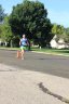 Leaders on Indian Mound Parkway before mile 1