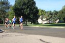 Leaders on Indian Mound Parkway before mile 1