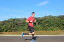 Front of the pack on Indian Mound Parkway before mile 1