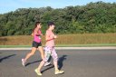 Middle of the pack on Indian Mound Parkway before mile 1