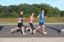 Middle of the pack on Indian Mound Parkway before mile 1