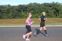 Middle of the pack on Indian Mound Parkway before mile 1