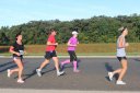 Middle of the pack on Indian Mound Parkway before mile 1