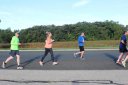 Haing fun just behind the middle of the pack on Indian Mound Parkway before mile 1