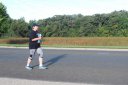 Haing fun just behind the middle of the pack on Indian Mound Parkway before mile 1