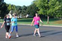 Haing fun just behind the middle of the pack on Indian Mound Parkway before mile 1