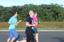 Haing fun just behind the middle of the pack on Indian Mound Parkway before mile 1