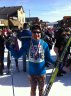 Birkebeiner Finish on Main St, Hayward : Billy with 1st-Time Finishers Medal