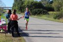 Lead Pack at Mile 11 Aid Station