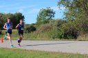 Lead Pack at Mile 11 Aid Station