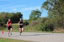 Lead Pack at Mile 11 Aid Station