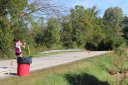 Lead Pack at Mile 11 Aid Station
