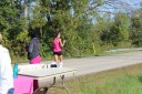 Just Behind Lead Pack at Mile 11 Aid Station