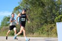 Just Behind Lead Pack at Mile 11 Aid Station