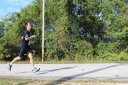 Just Behind Lead Pack at Mile 11 Aid Station