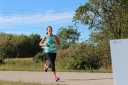 Just Behind Lead Pack at Mile 11 Aid Station