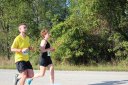 Just Behind Lead Pack at Mile 11 Aid Station