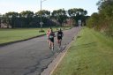 At the front of the pack 2.5 miles into race on University/Schwaeger Dr