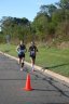 Just behind the lead pack 2.5 miles into race on University/Schwaeger Dr