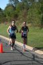Just behind the lead pack 2.5 miles into race on University/Schwaeger Dr
