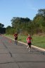 Just behind the front of the pack 2.5 miles into race on University/Schwaeger Dr