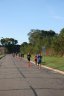 Not to far behind the front of the pack 2.5 miles into race on University/Schwaeger Dr