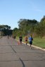 Not to far behind the front of the pack 2.5 miles into race on University/Schwaeger Dr