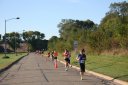 Looking strong & having fun, 2..5 miles into race on University/Schwaeger Dr