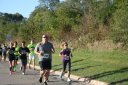 Looking strong & having fun, 2.5 miles into race on University/Schwaeger Dr