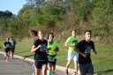 Looking strong & having fun, 2.5 miles into race on University/Schwaeger Dr