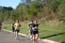 Looking strong & having fun, 2.5 miles into race on University/Schwaeger Dr