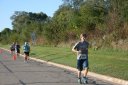 Looking strong & having fun, 2.5 miles into race on University/Schwaeger Dr