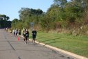 Looking strong & having fun, 2.5 miles into race on University/Schwaeger Dr