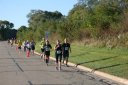 Looking strong & having fun, 2.5 miles into race on University/Schwaeger Dr