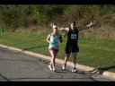 Looking strong & having fun, 2.5 miles into race on University/Schwaeger Dr