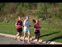 Looking strong & having fun, 2.5 miles into race on University/Schwaeger Dr