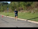 Looking strong & having fun, 2.5 miles into race on University/Schwaeger Dr