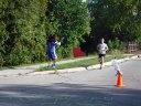 About 9 1/2 miles into race on Wisconsin St