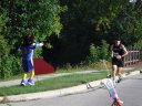 About 9 1/2 miles into race on Wisconsin St