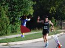 About 9 1/2 miles into race on Wisconsin St
