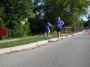 About 9 1/2 miles into race on Wisconsin St