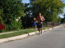 About 9 1/2 miles into race on Wisconsin St