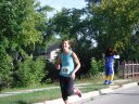About 9 1/2 miles into race on Wisconsin St