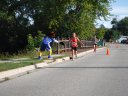 About 9 1/2 miles into race on Wisconsin St