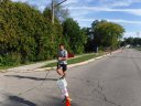 About 9 1/2 miles into race on Wisconsin St