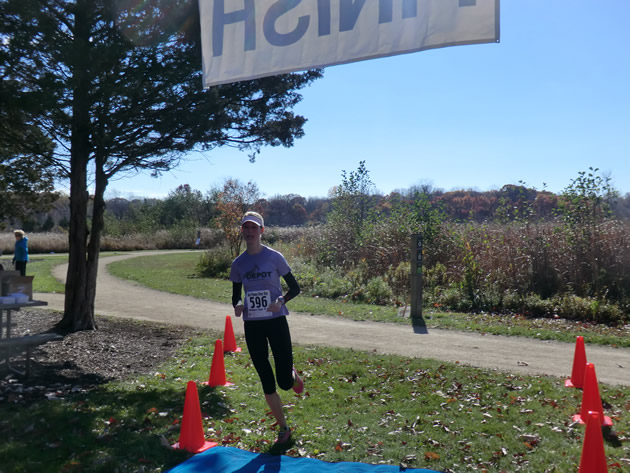 Saturday October 20, 2012 : Finish of the DPR Trail Half-Marathon