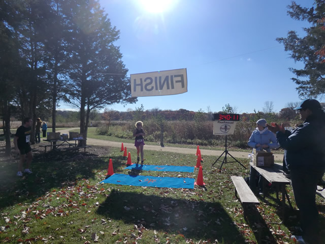 Saturday October 20, 2012 : Finish of the DPR Trail Half-Marathon