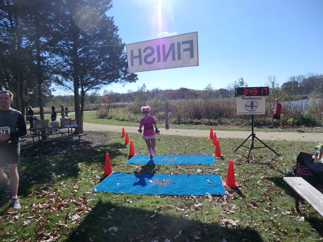 Saturday October 20, 2012 : Finish of the DPR Trail Half-Marathon